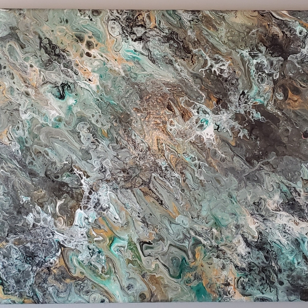 Acrylic Fluid Art on Canvas